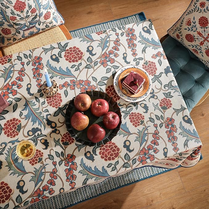 patdrea Elegant French Linen Tablecloth,Rectangular,118"x67"-Puno