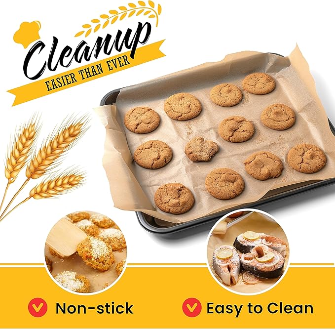 Unbleached Parchment Paper for Baking – 2-Pack 520 Sq.Ft Total