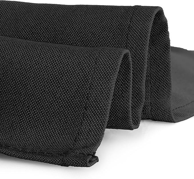 Gee Di Moda Rectangle Tablecloth - 60 x 84 Inch Black Table Cloth for 5 Foot Rectangle Tables - Heavy Duty Washable Fabric - for Holiday Party, Dinner, Weddings, Baby Shower & Events