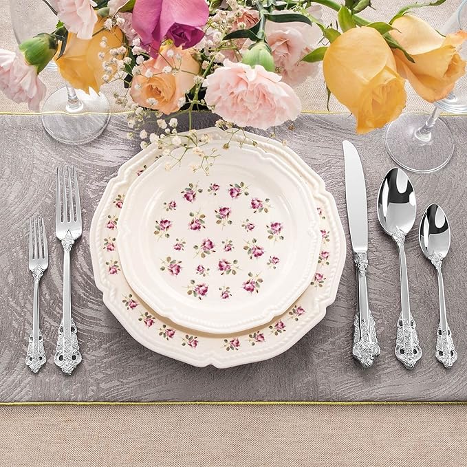 KEAWELL Luxury 20-Piece 18/10 Stainless Steel Flatware Set (Silver)
