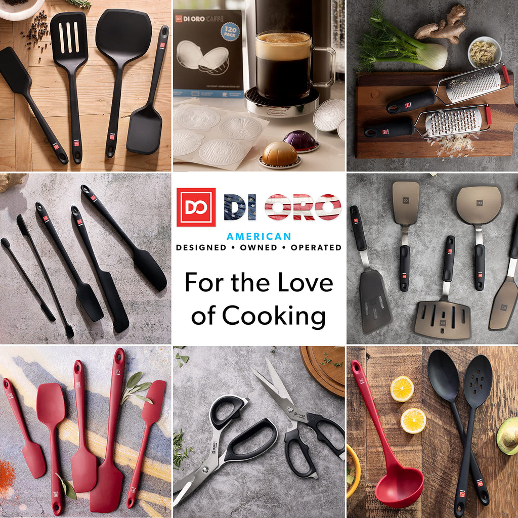 DI ORO Silicone Pancake Turner - Flexible & Thin, 600F Heat Resistant