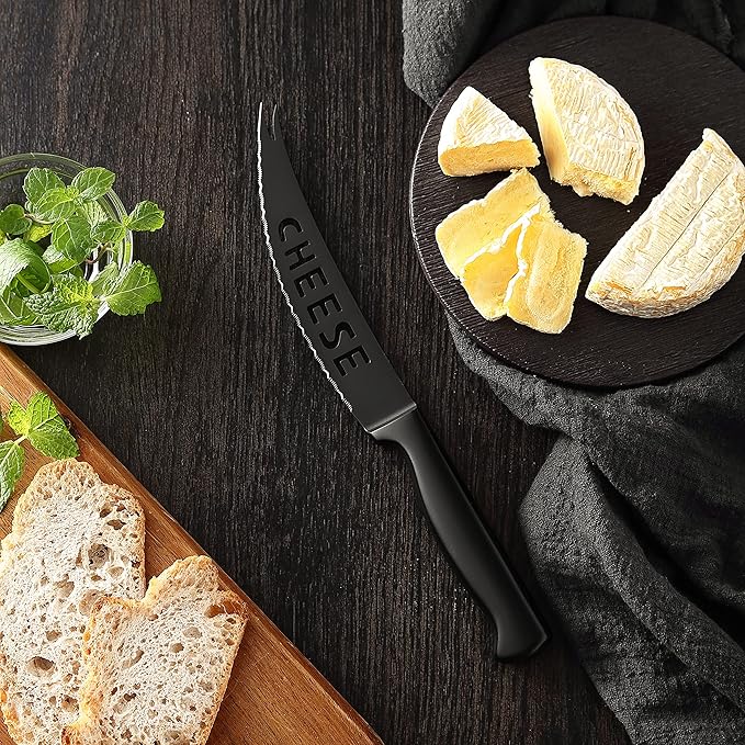 McCook® Premium Black Knife Sets,German Stainless Steel Kitchen Knives Block Set with Built-in Sharpener, 20-Piece Razor-Sharp Kitchen Knives with Ergonomic Handles, Elegant Box for Gift, Black