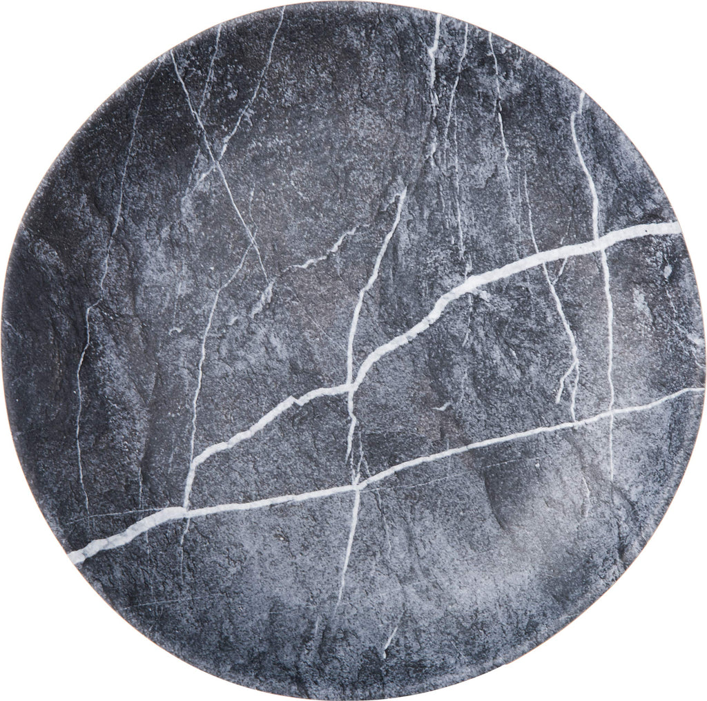 Carlisle FoodService Products Ridge Reusable Plastic Plate Dinner Plate for Home and Restaurant, Melamine, 10.5 Inches, Soapstone, (Pack of 12)