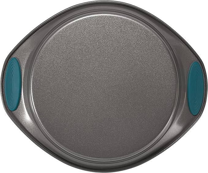 Rachael Ray Yum-o! Nonstick Bakeware Oven Lovin' Baking Pans Set, 10-Piece, Gray and Marine Blue