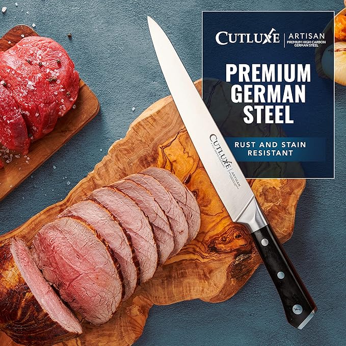 Cutluxe Turkey Carving Knife Set – Carving Fork & Knife for Meat & BBQ